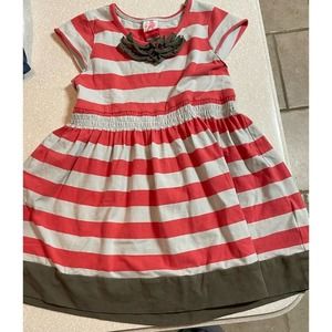Matilda Jane Serendipity Pink Strip/Brown Dress SZ 2